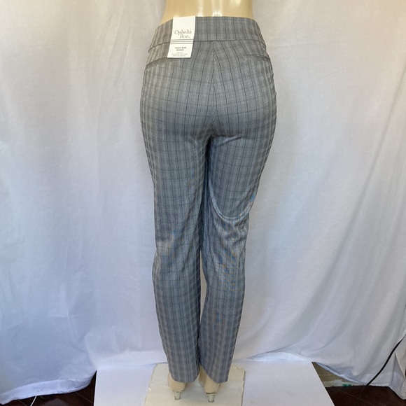 SALE - OPHELIA ROE Trousers Plus Size 2X Plaid Gray/Black Stretchy Skinny NWT - Picture 7 of 8